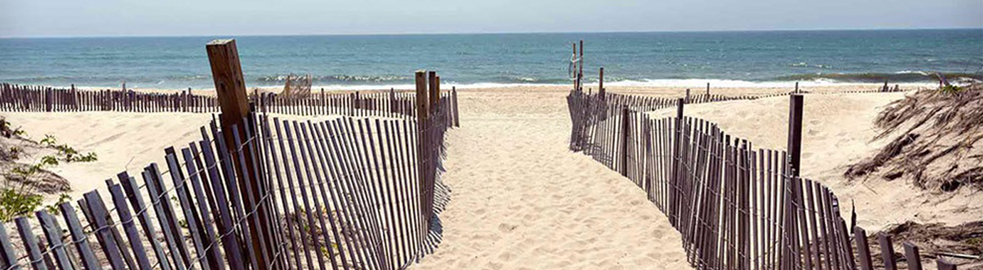 Beach Entrance From Boutique Hotel in Ocean Beach, NY